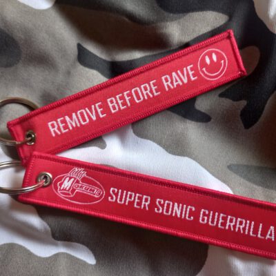Mokum remove before rave / super sonic guerrilla key chain